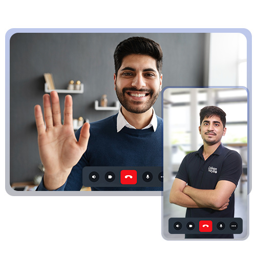 Expert and Student on Video Call